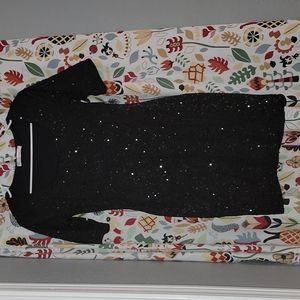 Sequin black bodycon dress
